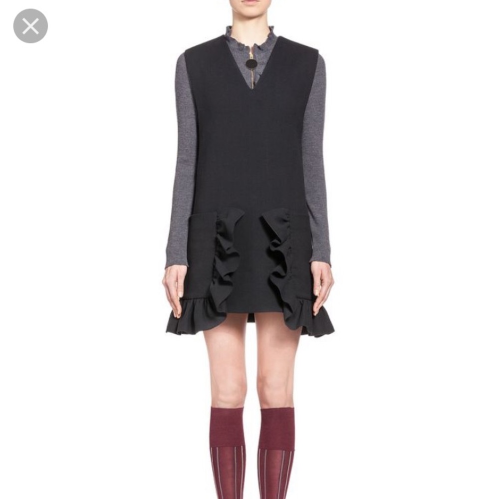 Marni mini dress with ruffles